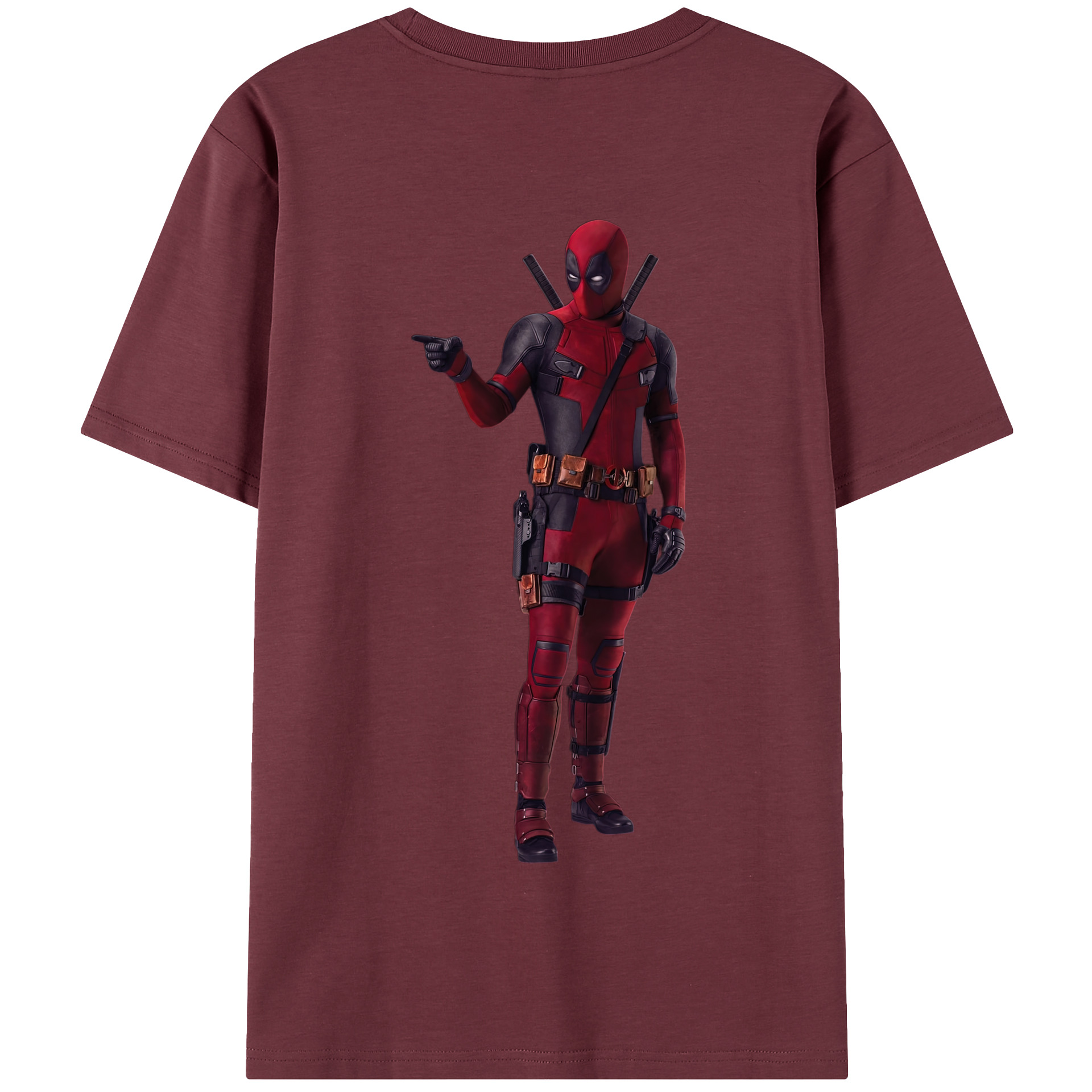 （画像用） Deadpool デッドプール 綿100％半袖Tシャツ（背面プリント）